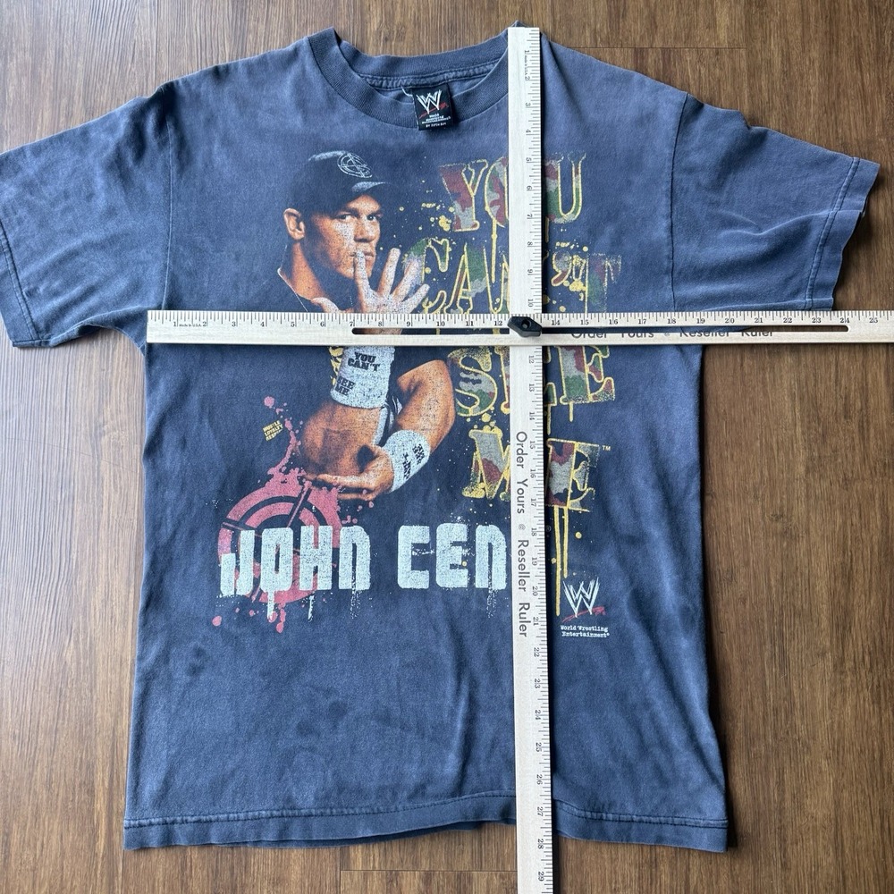 Vtg 2007 WWE John Cena Wrestling Medium T-Shirt Tee You Can't See Me Small Mens - Picture 14 of 14